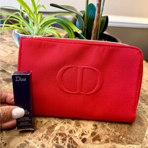 🎁 Christian Dior Beauty Canvas Pouch (GWP) Dior Addict Lip